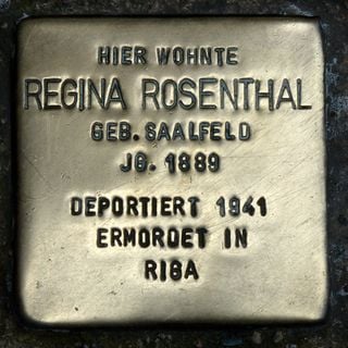 Stolperstein dedicated to Regina Rosenthal