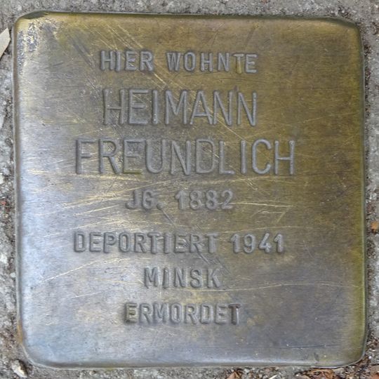 Stolperstein en memoria de Heimann Freundlich