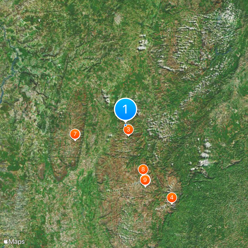 Espinhaço Mountains Map