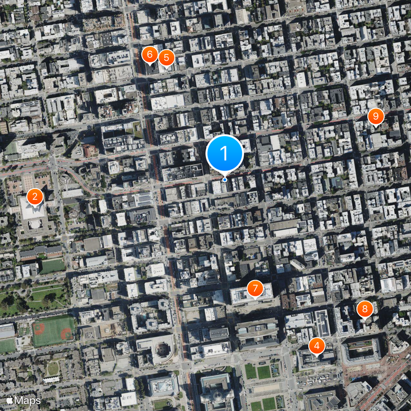 Mitchell Brothers O'Farrell Theatre Map