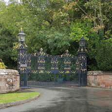 Aldford Lodge gates, piers and wing walls