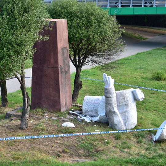 Zygmunt Berling monument in Warsaw
