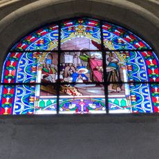 Série de deux verrières figurées de la vie de Saint-Germain-l'Auxerrois