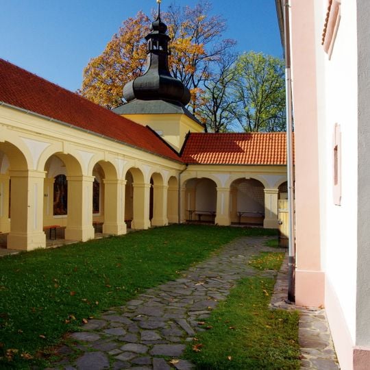 Ambity poutního areálu Maria Loreto s nárožními kaplemi