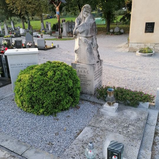 Gravestones at Ločna Cemetery