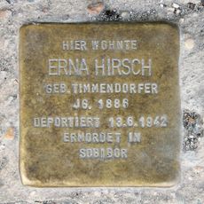 Stolperstein dedicated to Erna Hirsch