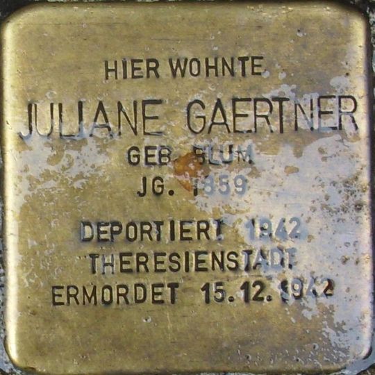 Stolperstein für Juliane Gärtner