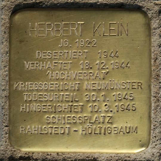 Stolperstein en memoria de Herbert Klein