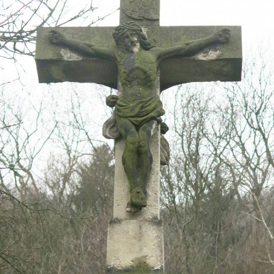 Kříž zvaný Löblův v zahradě domu v ulici Ve Stráni ve Vaňově