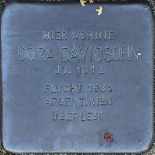 Stolperstein dedicated to Dora Davidsohn