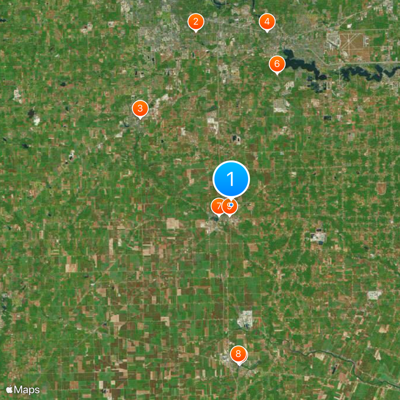 Federal Correctional Institution, Milan Map