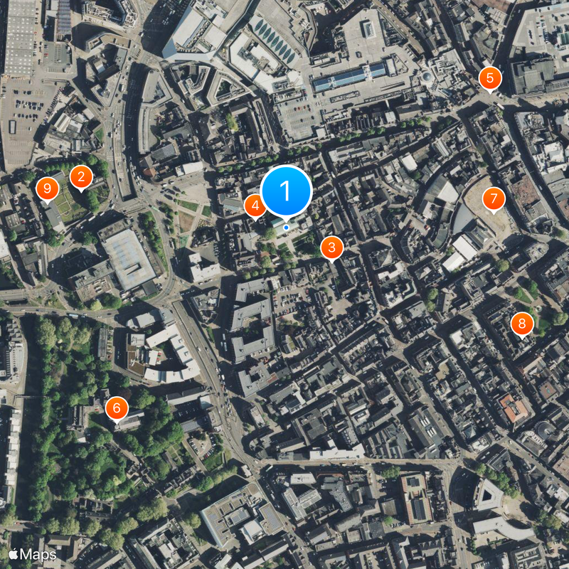 Leicester Cathedral Map