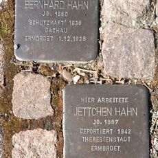 Stolperstein dedicated to Bernhard Hahn