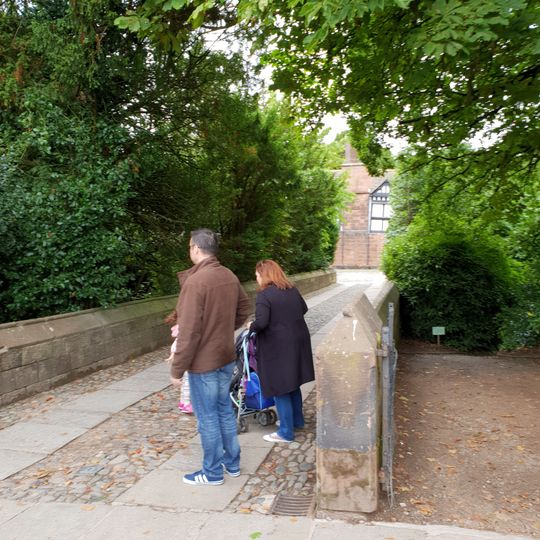 Bridge over moat to east of Speke Hall