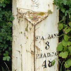 Milepost Approximately 70 Metres East North East Of The Three Horseshoes Public House