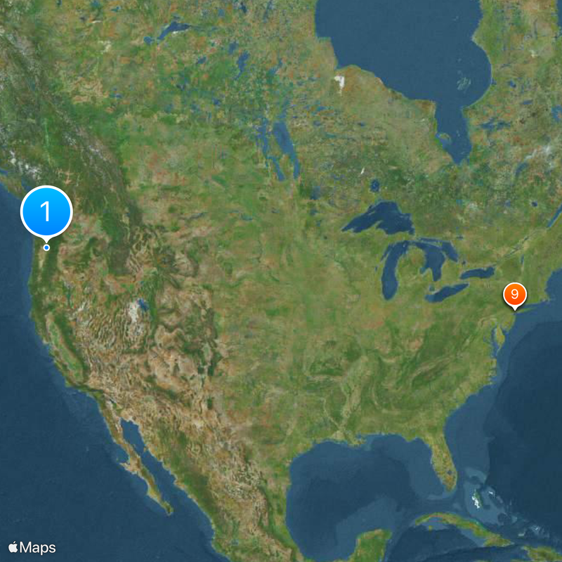 Willamette Meteorite Mapa