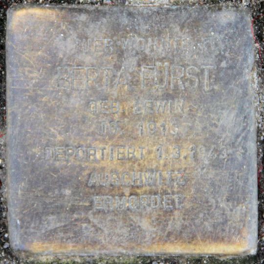 Stolperstein à la mémoire de Berta Fürst