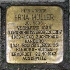 Stolperstein en memoria de Erna Müller