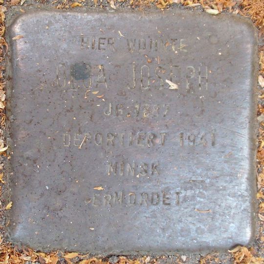 Stolperstein dedicated to Olga Joseph