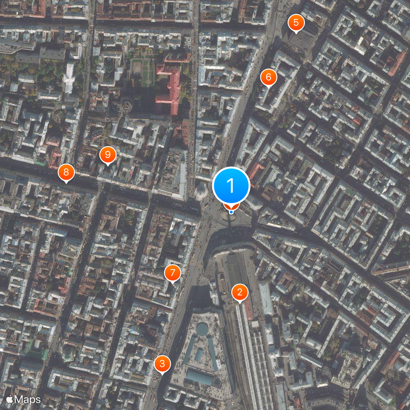 Vosstaniya Square Map