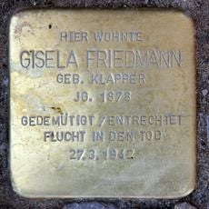 Stolperstein dedicated to Gisela Friedmann