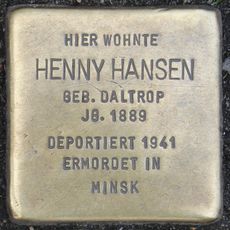 Stolperstein à la mémoire de Henny Hansen