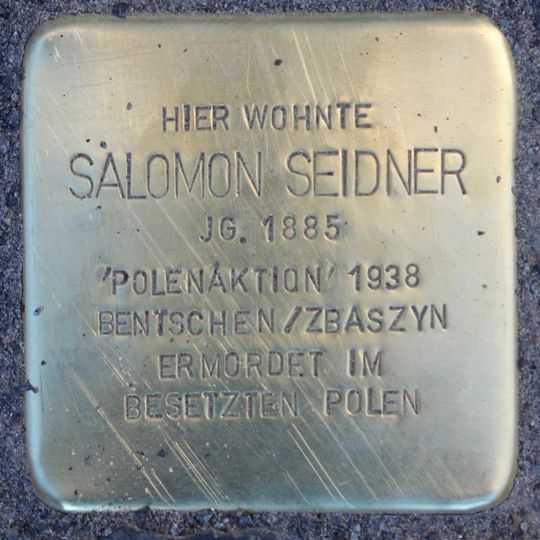 Stolperstein en memoria de Salomon Seidner