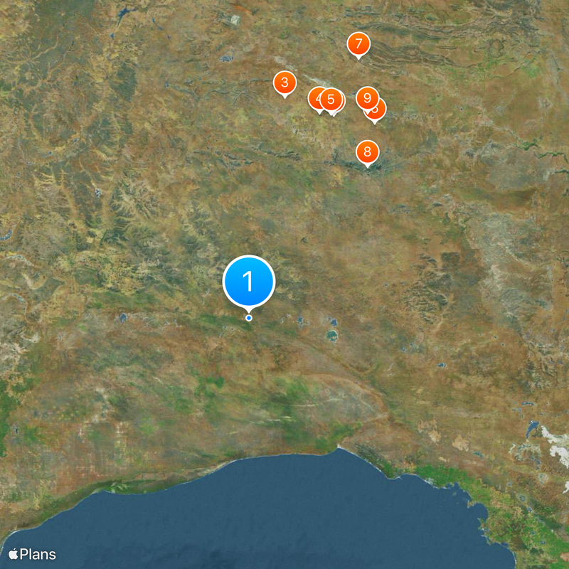 Grand désert de Victoria Carte