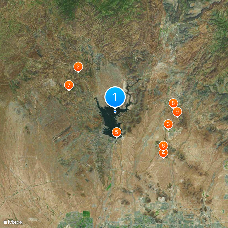 Lake Pleasant Regional Park Carte