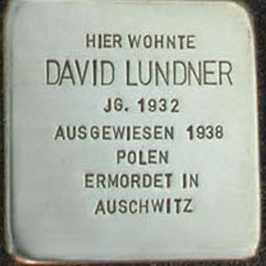 Stolperstein dedicated to David Lundner