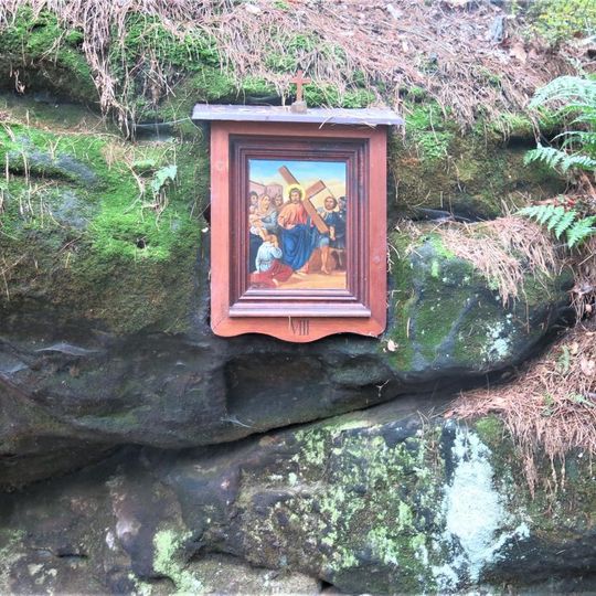 Obrázek VIII. zastavení křížové cesty v areálu Bratrského oltáře