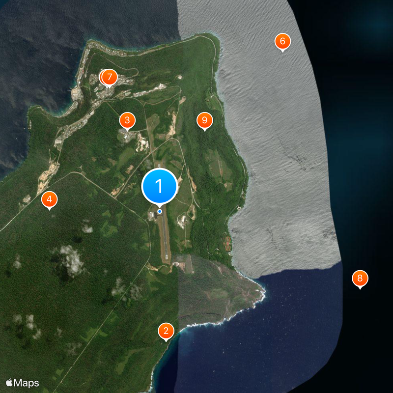 Flughafen Weihnachtsinsel Karte