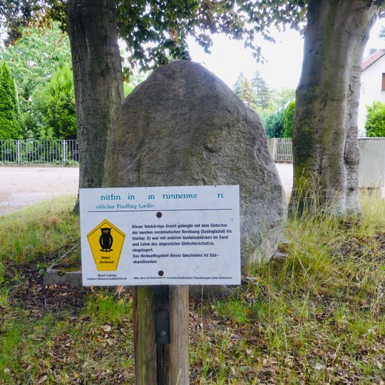Glacial erratic rock Brunnenweg, Leipzig-Portitz