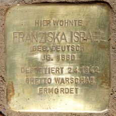 Stolperstein dedicated to Franziska Israel