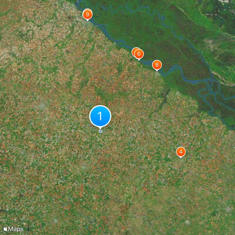 Arrecifes Map
