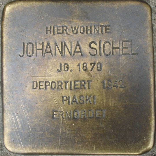 Stolperstein en memoria de Johanna Sichel