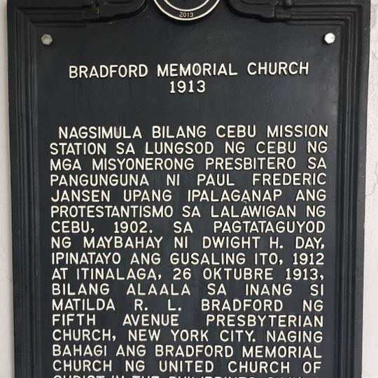 Bradford Memorial Church historical marker