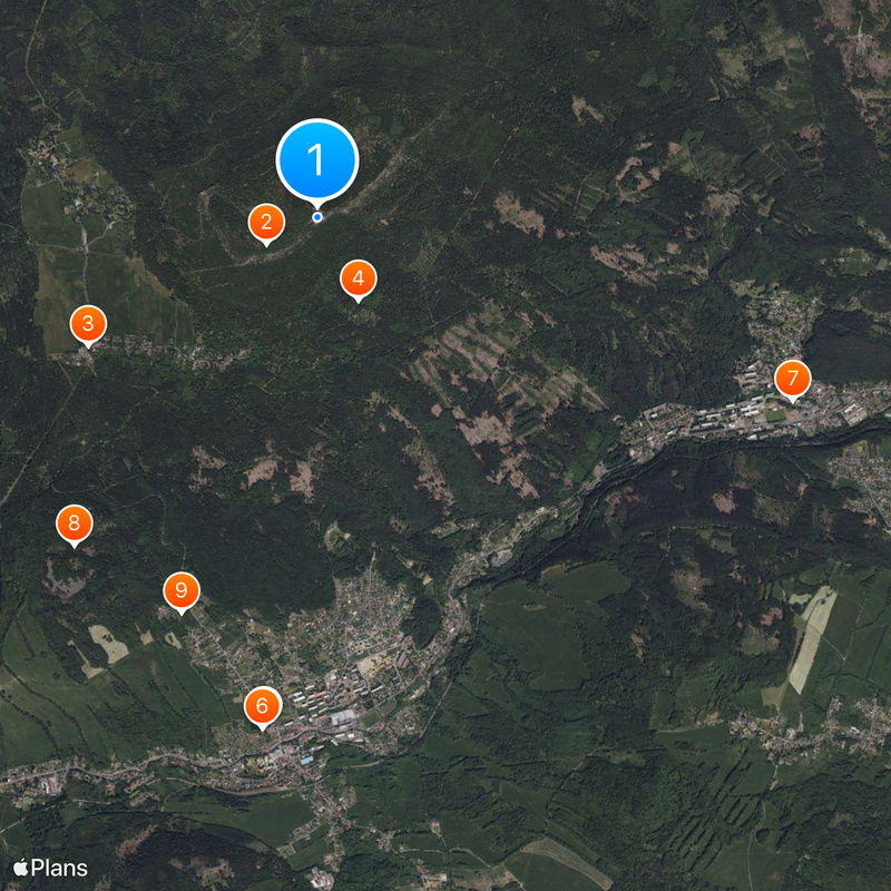 Góry Połabskie Mapa