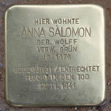 Stolperstein dedicated to Anna Salomon