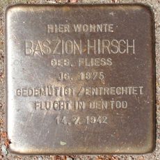 Stolperstein dedicated to Baszion Hirsch