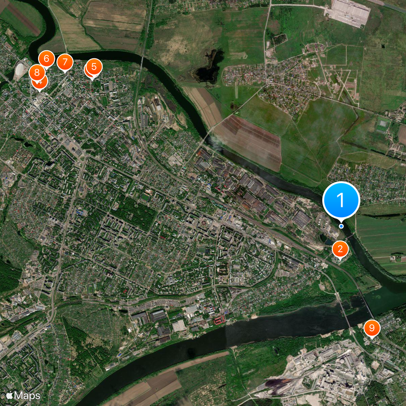 Moskva River Map