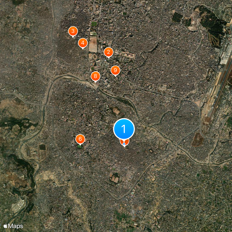 Patan Durbar Square Mapa