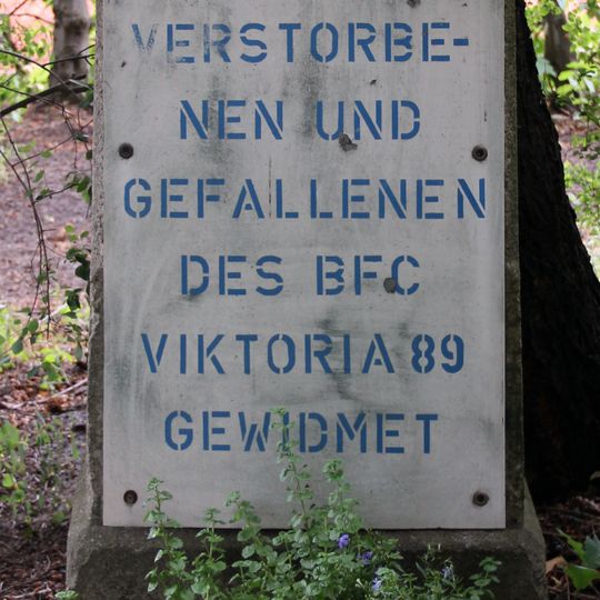 Denkmal für die Gefallenen des FC Victoria 89 im I. Weltkrieg