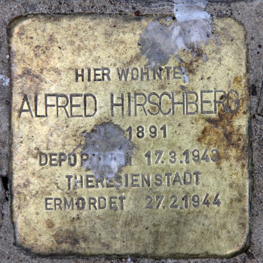 Stolperstein dedicated to Alfred Hirschberg