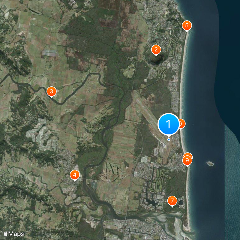 Sunshine Coast Airport Map