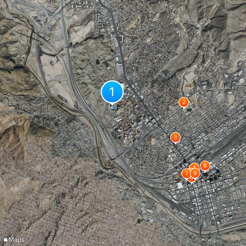 Estadio Sun Bowl Mapa
