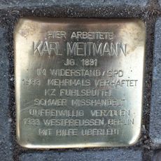 Stolperstein dedicated to Karl Meitmann
