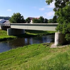 Railway bridge over the Opava near the Krnov-Cvilín station
