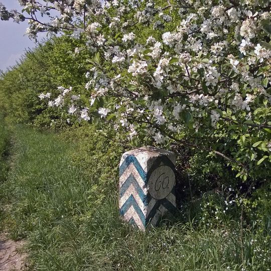 Sächsisch-Preußischer Grenzstein: Pilarpaar Nr. 60