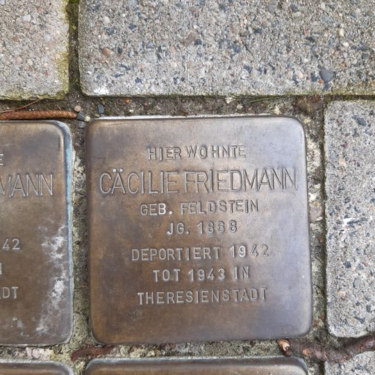 Stolperstein en memoria de Cäcilie Friedmann